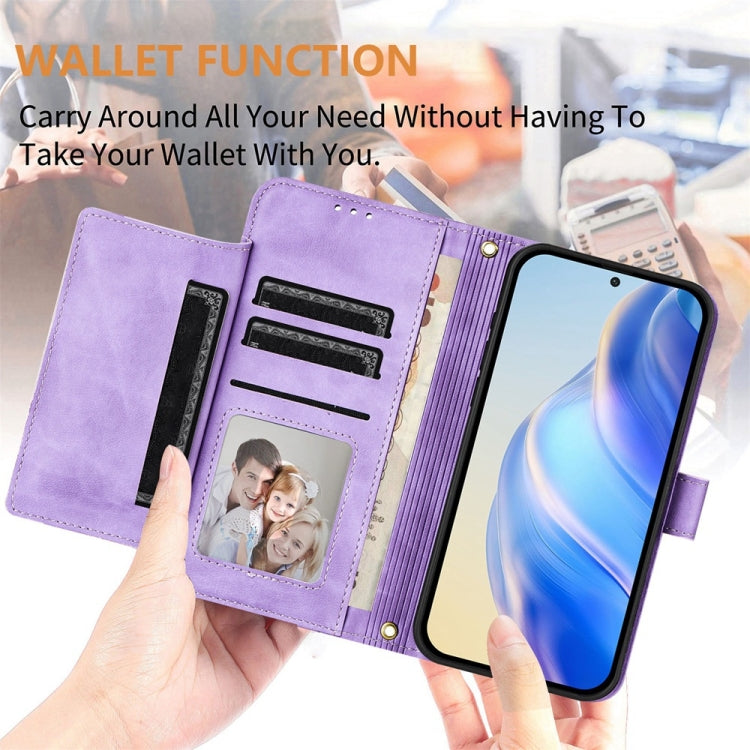 For Huawei Pura 70 Multi-Card Slots Zipper Wallet Leather Phone Case(Purple) - free shipping - PMC Jewellery - Order now!