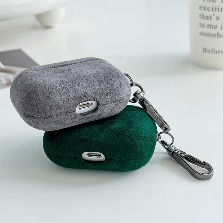 For AirPods Pro 2 Turn Fur Bluetooth Earphone PC Protective Case(Grey) - For AirPods Pro 2 by PMC Jewellery | Online Shopping South Africa | PMC Jewellery | Buy Now Pay Later Mobicred