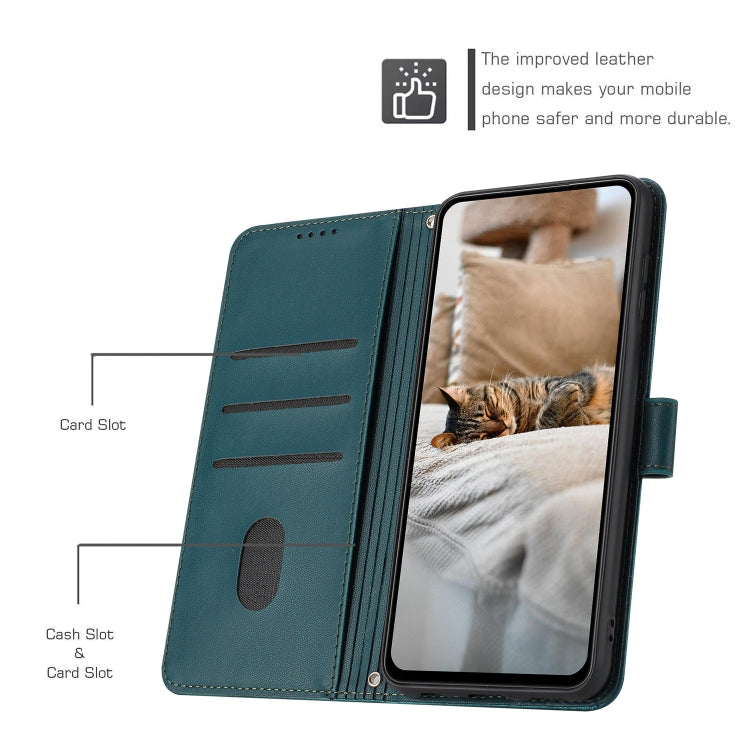For Samsung Galaxy S25 Ultra 5G Embossed Kitten Phone Leather Case with Lanyard(Dark Green) - Galaxy S25 Ultra 5G Cases by PMC TechLife | Online Shopping South Africa | PMC TechLife | Buy Now Pay Later Mobicred