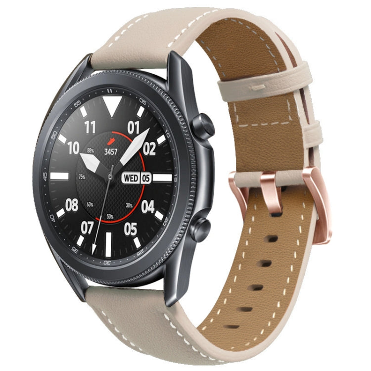 For Huawei Watch GT5 41mm Rose Gold Buckle Leather Watch Band(Apricot) - free shipping - PMC TechLife - Order now!