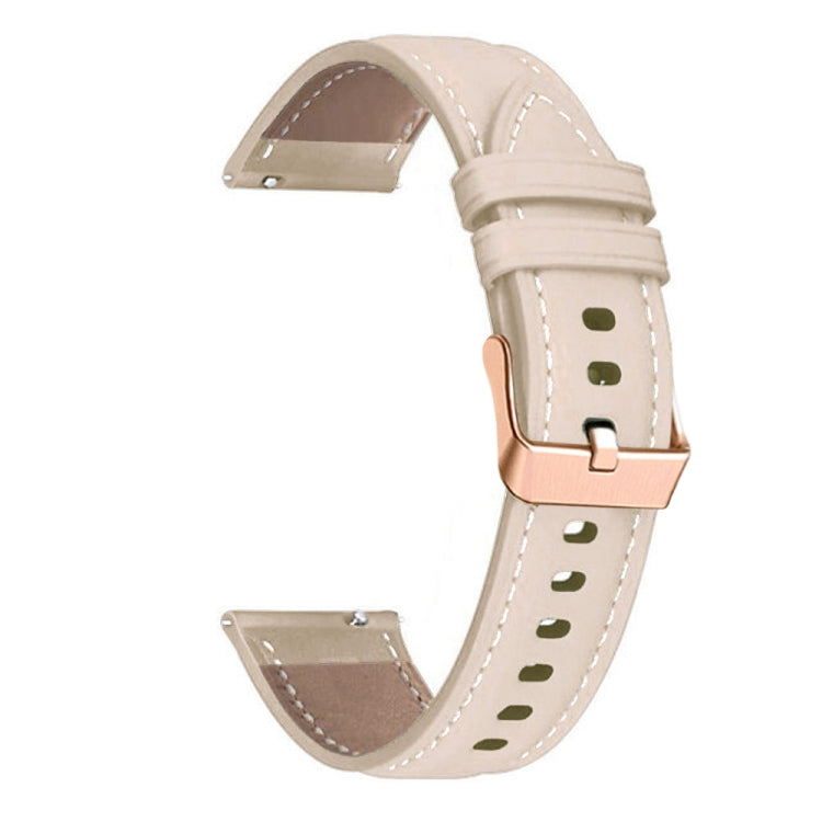 For Huawei Watch GT5 41mm Rose Gold Buckle Leather Watch Band(Apricot) - free shipping - PMC TechLife - Order now!