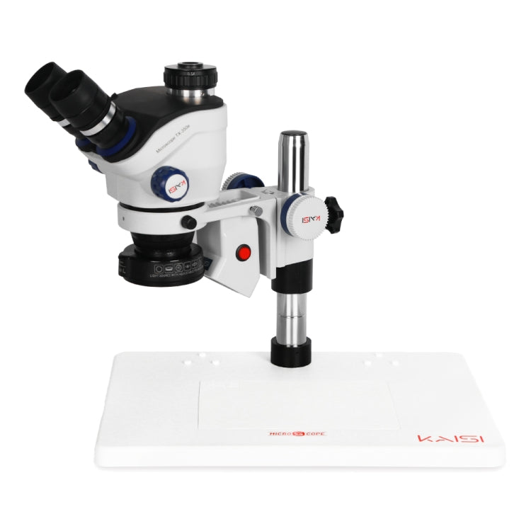 Kaisi TX-350E Ver1.3 7X-50X Zoom Trinocular Stereo Microscope with Big Base & 4K Camera - free shipping - PMc TechLife - Order now!