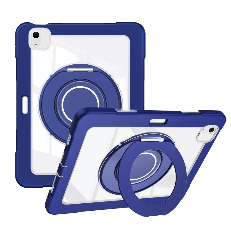 For iPad Air 11 2025 / 2024 / 10.9 2022 Crystal Armor PC Hybrid TPU Tablet Case with Pen Slot(Dark Blue) - free shipping - PMC Jewellery - Order now!