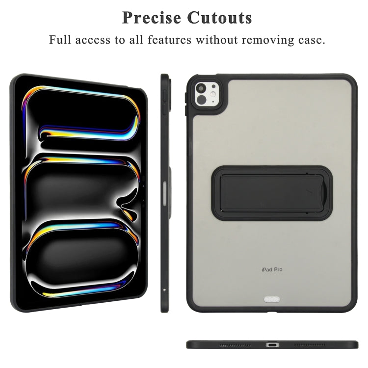 For iPad 4 / 3 / 2 9.7 inch Skin Feel Holder PC Hybrid TPU Tablet Case(Black) - free shipping - PMC Jewellery - Order now!
