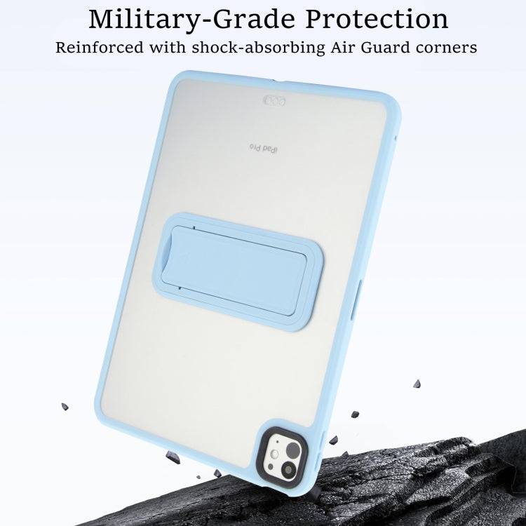 For iPad Air 11 2025 / 2024 Skin Feel Holder PC Hybrid TPU Tablet Case(Light Blue) - iPad Air 11 2025 / 2024 Cases by PMC Jewellery | Online Shopping South Africa | PMC Jewellery | Buy Now Pay Later Mobicred