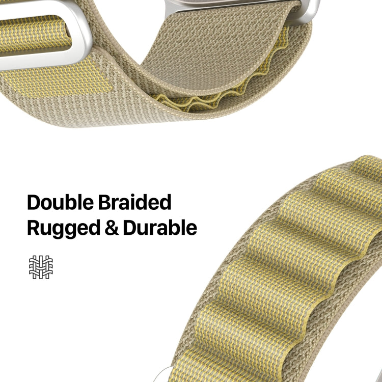 For Apple Watch 46mm / 49mm / 45mm / 44mm DUX DUCIS GS Series Nylon Loop Watch Band(Tan) - Watch Bands by DUX DUCIS | Online Shopping South Africa | PMC TechLife | Buy Now Pay Later Mobicred
