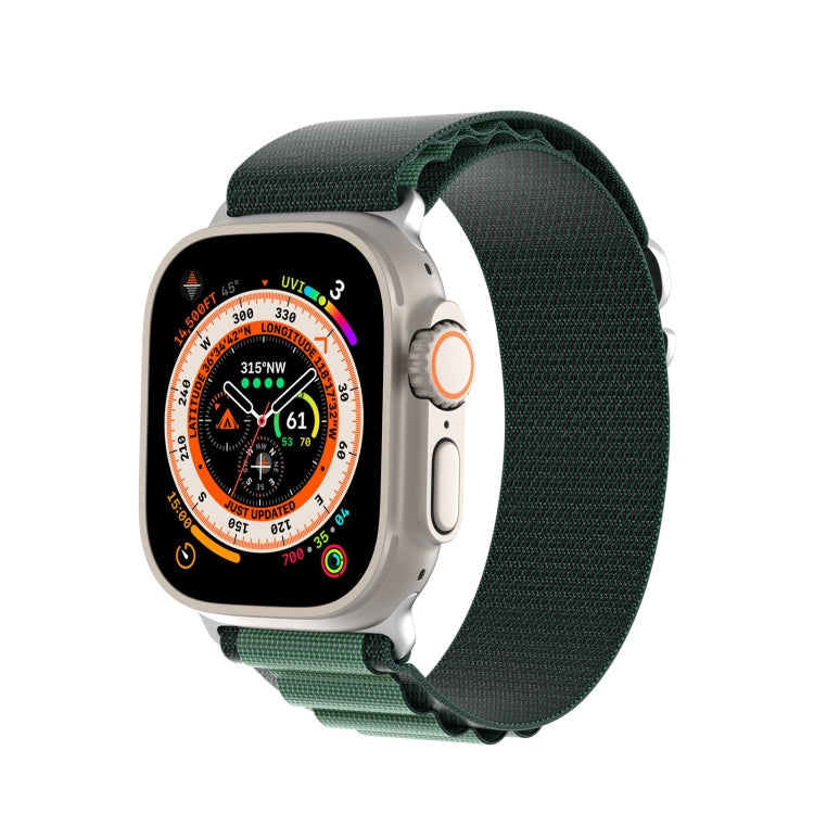 For Apple Watch 46mm / 49mm / 45mm / 44mm DUX DUCIS GS Series Nylon Loop Watch Band(Dark Green) - Watch Bands by DUX DUCIS | Online Shopping South Africa | PMC TechLife | Buy Now Pay Later Mobicred