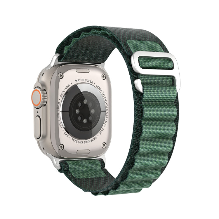For Apple Watch 46mm / 49mm / 45mm / 44mm DUX DUCIS GS Series Nylon Loop Watch Band(Dark Green) - Watch Bands by DUX DUCIS | Online Shopping South Africa | PMC TechLife | Buy Now Pay Later Mobicred