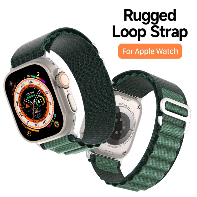 For Apple Watch 46mm / 49mm / 45mm / 44mm DUX DUCIS GS Series Nylon Loop Watch Band(Dark Green) - Watch Bands by DUX DUCIS | Online Shopping South Africa | PMC TechLife | Buy Now Pay Later Mobicred