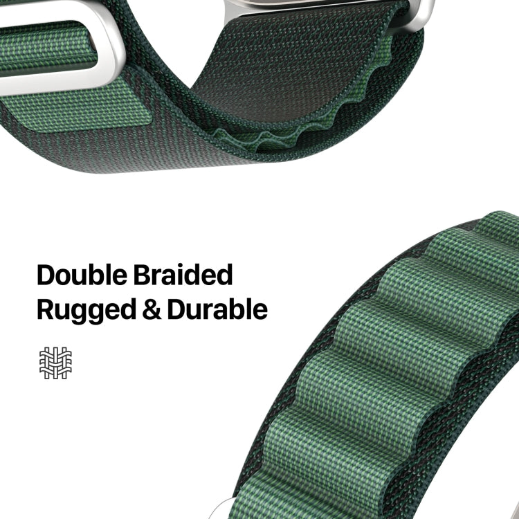 For Apple Watch 46mm / 49mm / 45mm / 44mm DUX DUCIS GS Series Nylon Loop Watch Band(Dark Green) - Watch Bands by DUX DUCIS | Online Shopping South Africa | PMC TechLife | Buy Now Pay Later Mobicred
