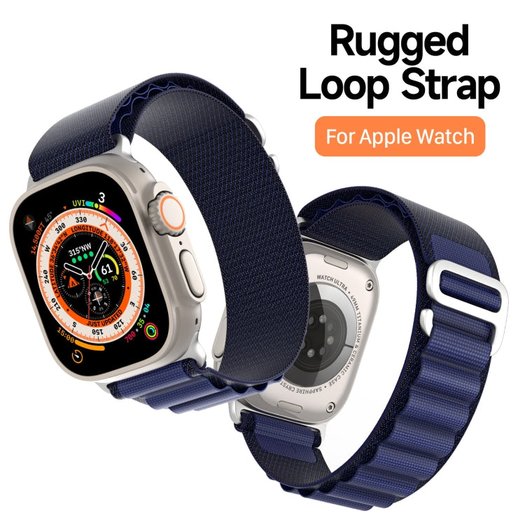 For Apple Watch 42mm / 41mm / 40mm / 38mm DUX DUCIS GS Series Nylon Loop Watch Band(Navy Blue) - Watch Bands by DUX DUCIS | Online Shopping South Africa | PMC TechLife | Buy Now Pay Later Mobicred
