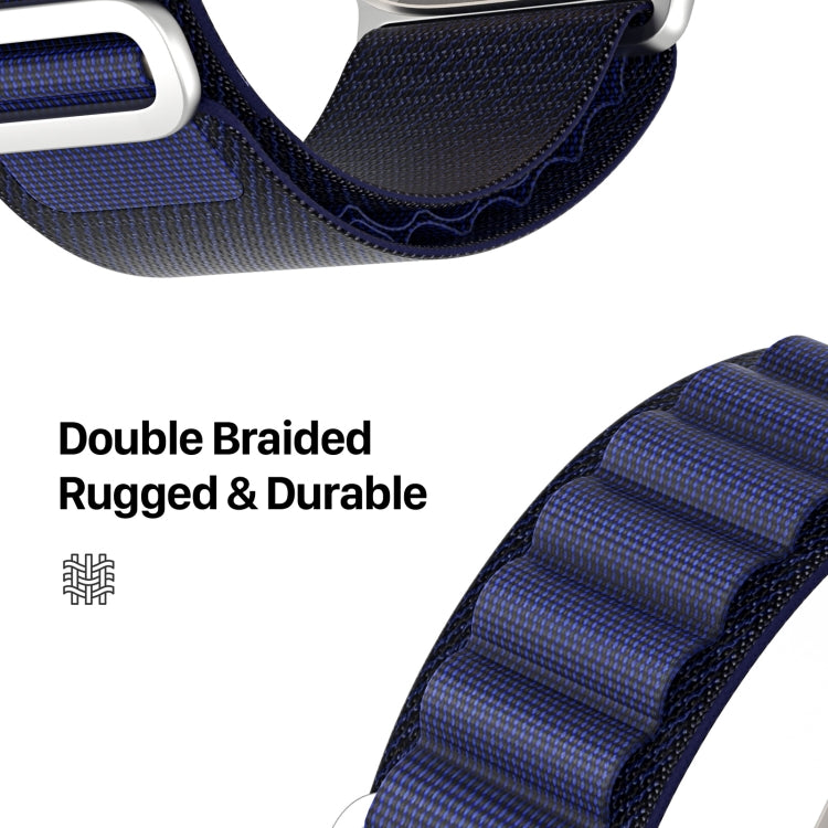 For Apple Watch 42mm / 41mm / 40mm / 38mm DUX DUCIS GS Series Nylon Loop Watch Band(Navy Blue) - Watch Bands by DUX DUCIS | Online Shopping South Africa | PMC TechLife | Buy Now Pay Later Mobicred