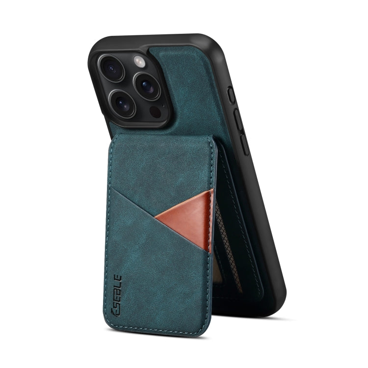 For iPhone 16 Pro Max ESEBLE E2 Retro Texture Card Slots MagSafe RFID Leather Case(Dark Green) - free shipping - PMC Jewellery - Order now!