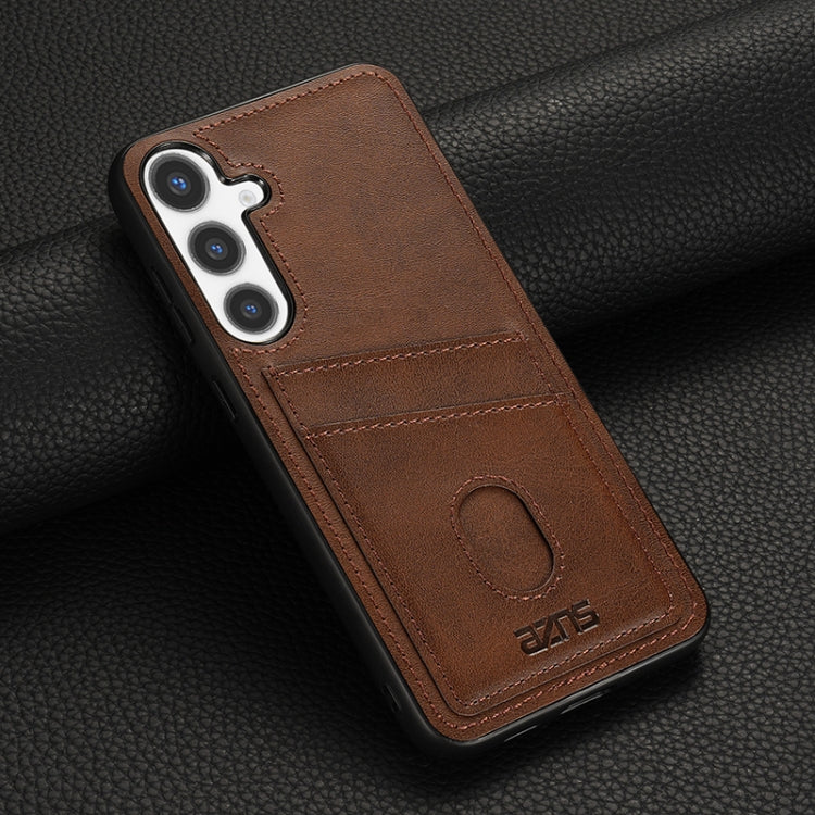 For Samsung Galaxy S24+ 5G AZNS K1 Series Card Slot Business Phone Case(Brown) - free shipping - PMC Jewellery - Order now!