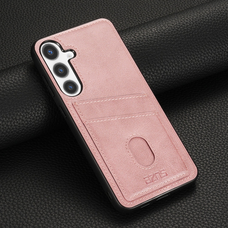 For Samsung Galaxy S24+ 5G AZNS K1 Series Card Slot Business Phone Case(Pink) - free shipping - PMC Jewellery - Order now!