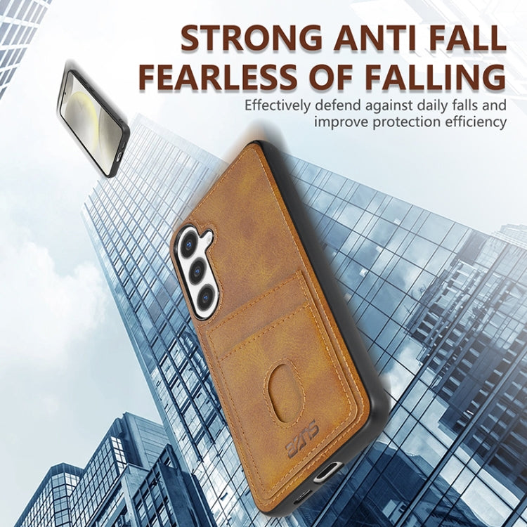 For Samsung Galaxy S24+ 5G AZNS K1 Series Card Slot Business Phone Case(Pink) - free shipping - PMC Jewellery - Order now!