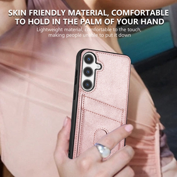 For Samsung Galaxy S24+ 5G AZNS K1 Series Card Slot Business Phone Case(Pink) - free shipping - PMC Jewellery - Order now!