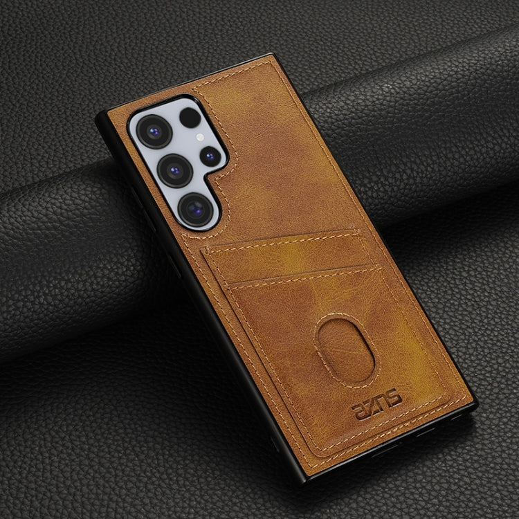 For Samsung Galaxy S24 Ultra 5G AZNS K1 Series Card Slot Business Phone Case(Yellow) - free shipping - PMC Jewellery - Order now!