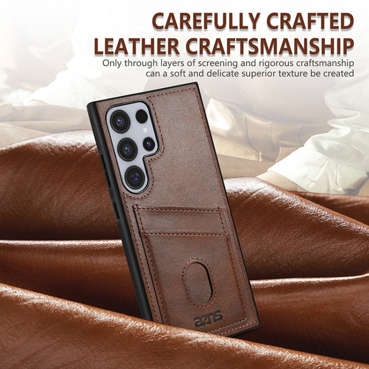 For Samsung Galaxy S24 Ultra 5G AZNS K1 Series Card Slot Business Phone Case(Yellow) - free shipping - PMC Jewellery - Order now!