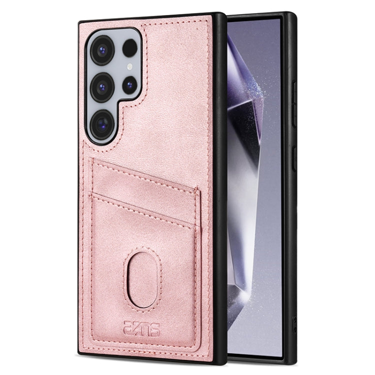 For Samsung Galaxy S24 Ultra 5G AZNS K1 Series Card Slot Business Phone Case(Pink) - free shipping - PMC Jewellery - Order now!