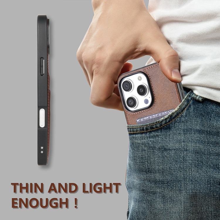 For iPhone 16 Pro AZNS K1 Series Card Slot Business Phone Case(Blue) - free shipping - PMC Jewellery - Order now!