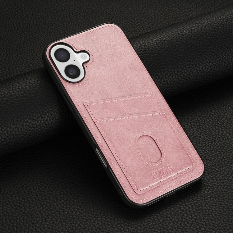 For iPhone 16 Plus AZNS K1 Series Card Slot Business Phone Case(Pink) - free shipping - PMC Jewellery - Order now!
