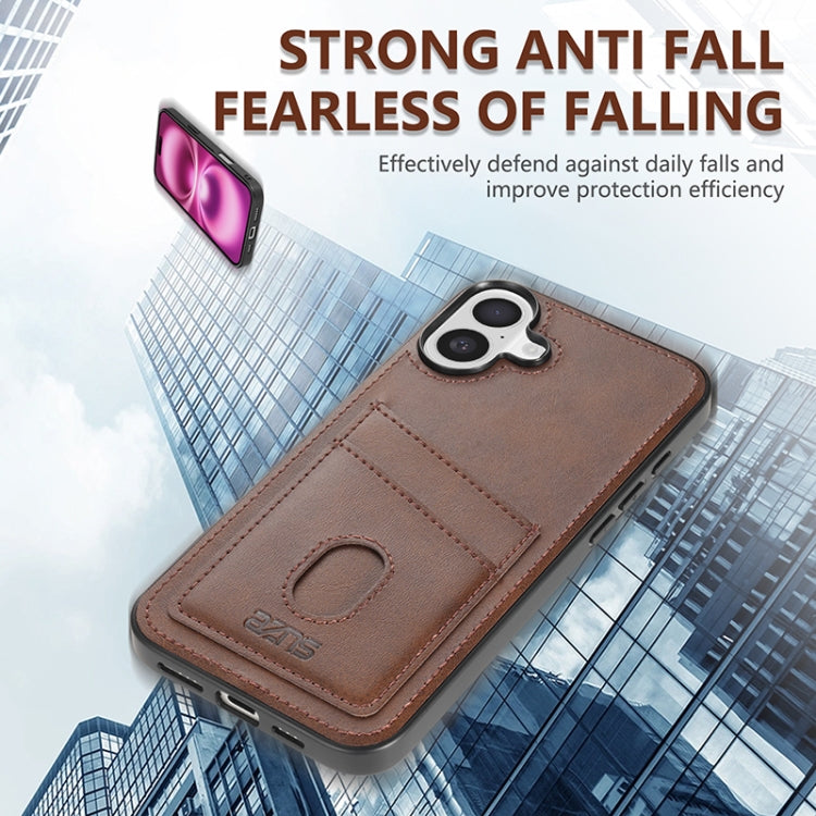 For iPhone 16 Plus AZNS K1 Series Card Slot Business Phone Case(Pink) - free shipping - PMC Jewellery - Order now!