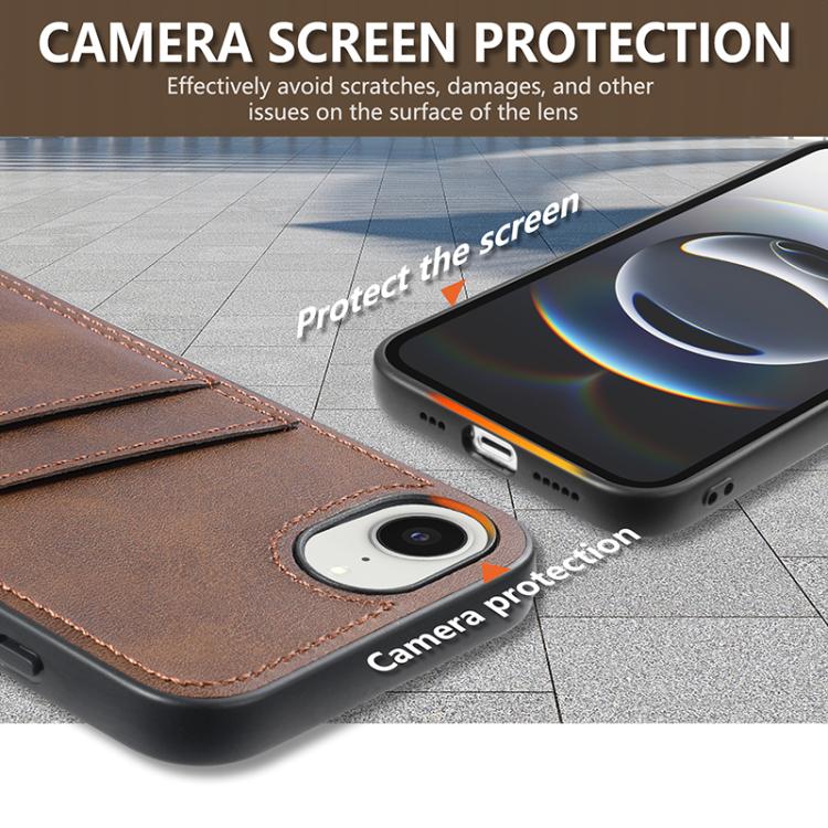 For iPhone 16e AZNS K1 Series Card Slot Business Phone Case(Yellow) - free shipping - PMc TechLife - Order now!