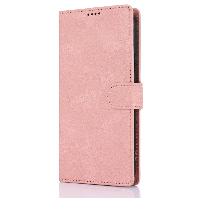 For Samsung Galaxy S25+ 5G Fantasy Skin-feel Calfskin Texture Leather Phone Case(Pink) - Galaxy S25+ 5G Cases by PMC TechLife | Online Shopping South Africa | PMC TechLife | Buy Now Pay Later Mobicred