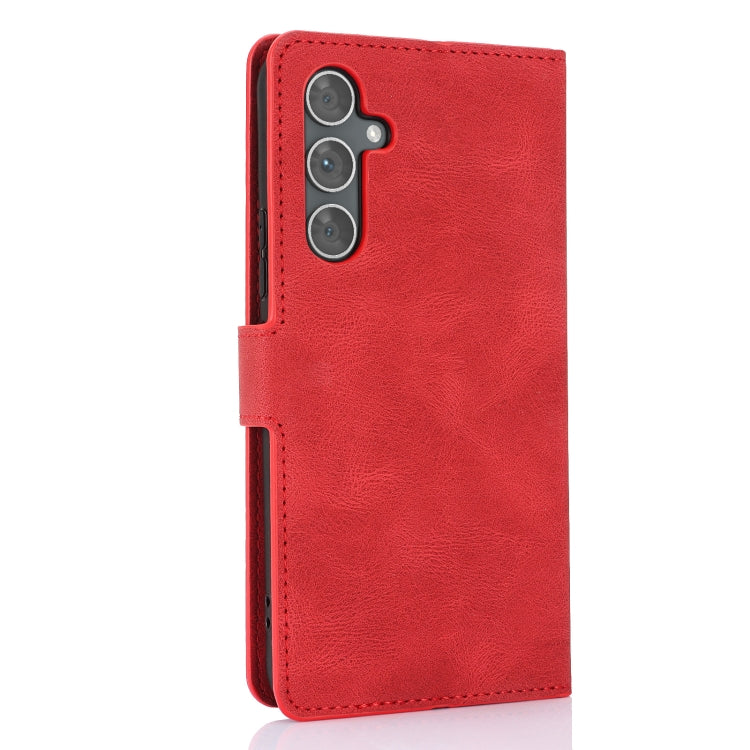 For Samsung Galaxy S25+ 5G Fantasy Skin-feel Calfskin Texture Leather Phone Case(Red) - Galaxy S25+ 5G Cases by PMC TechLife | Online Shopping South Africa | PMC TechLife | Buy Now Pay Later Mobicred