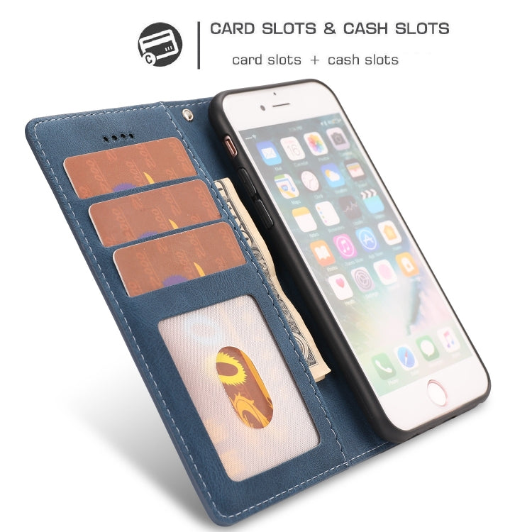 For iPhone 16e Fantasy Skin-feel Calfskin Texture Leather Phone Case(Blue) - iPhone 16e Cases by PMC TechLife | Online Shopping South Africa | PMC TechLife | Buy Now Pay Later Mobicred