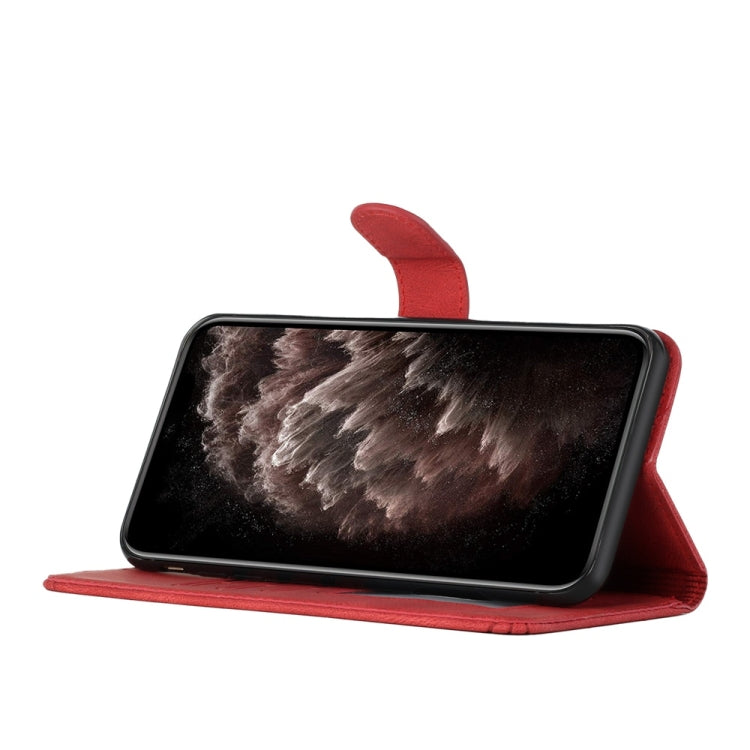 For Samsung Galaxy S25 5G Cubic Skin Feel Flip Leather Phone Case(Red) - Galaxy S25 5G Cases by PMC TechLife | Online Shopping South Africa | PMC TechLife | Buy Now Pay Later Mobicred