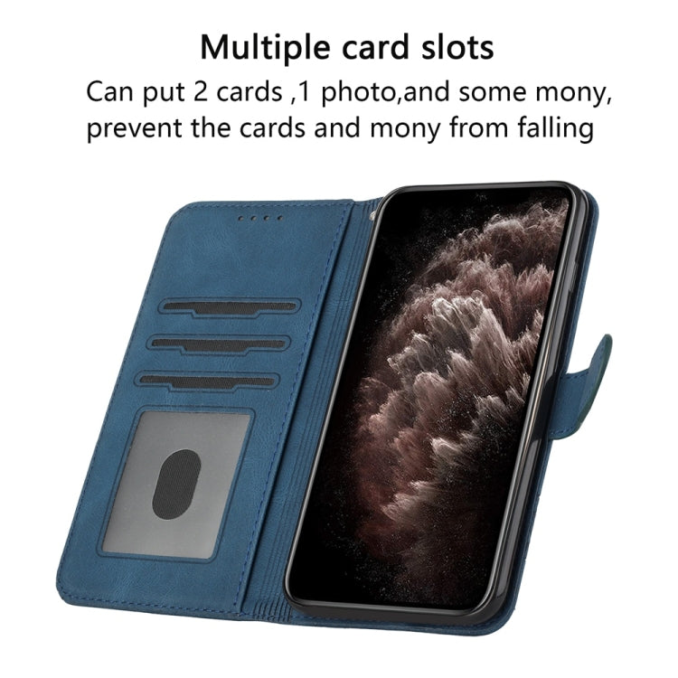 For Samsung Galaxy S25+ 5G Cubic Skin Feel Flip Leather Phone Case(Blue) - Galaxy S25+ 5G Cases by PMC TechLife | Online Shopping South Africa | PMC TechLife | Buy Now Pay Later Mobicred