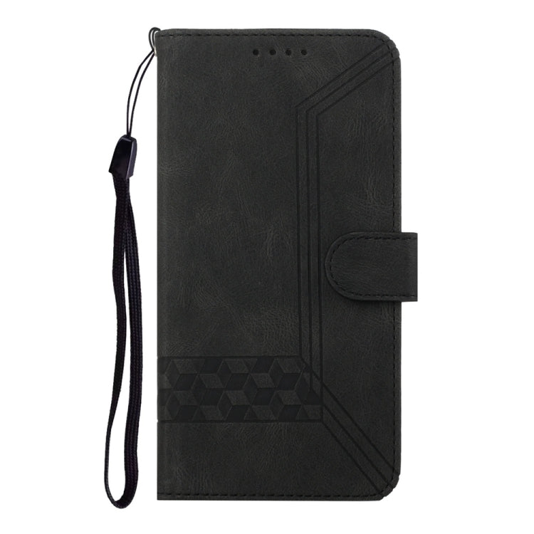 For Samsung Galaxy S25+ 5G Cubic Skin Feel Flip Leather Phone Case(Black) - Galaxy S25+ 5G Cases by PMC TechLife | Online Shopping South Africa | PMC TechLife | Buy Now Pay Later Mobicred