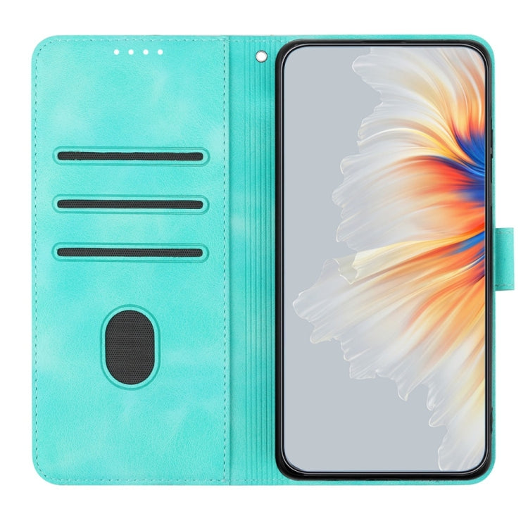 For Samsung Galaxy S25 5G Heart Pattern Skin Feel Leather Phone Case(Light Blue) - free shipping - PMC Jewellery - Order now!