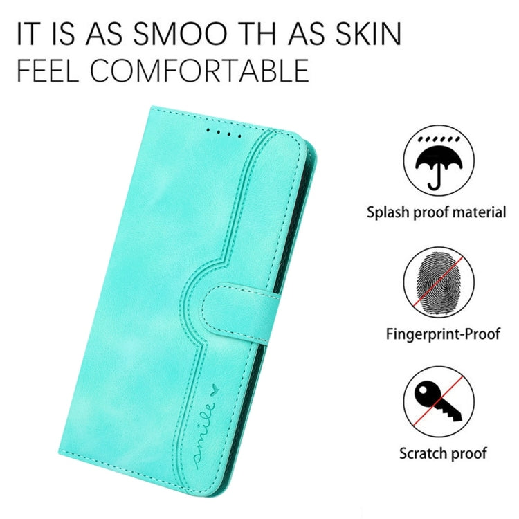For Samsung Galaxy S25+ 5G Heart Pattern Skin Feel Leather Phone Case(Light Blue) - Galaxy S25+ 5G Cases by PMC Jewellery | Online Shopping South Africa | PMC Jewellery | Buy Now Pay Later Mobicred