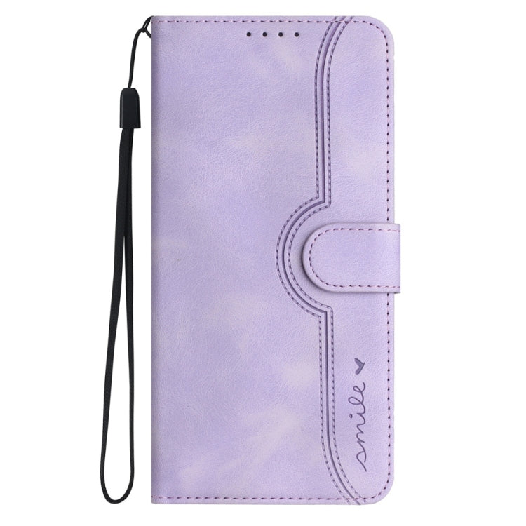 For Samsung Galaxy S25+ 5G Heart Pattern Skin Feel Leather Phone Case(Purple) - Galaxy S25+ 5G Cases by PMC Jewellery | Online Shopping South Africa | PMC Jewellery | Buy Now Pay Later Mobicred