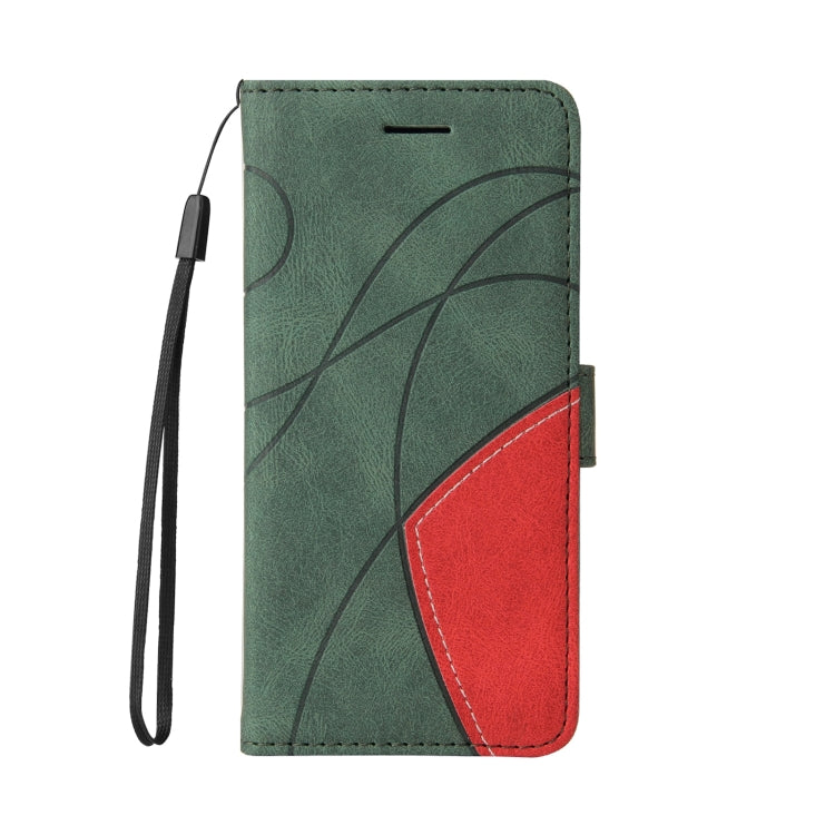 For Samsung Galaxy S25 / S24 5G Dual-color Splicing Flip Leather Phone Case(Green) - Galaxy S25 5G Cases by PMC Jewellery | Online Shopping South Africa | PMC Jewellery | Buy Now Pay Later Mobicred