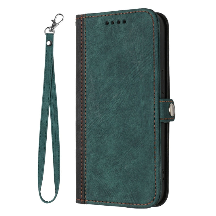 For Samsung Galaxy S25 5G Side Buckle Double Fold Hand Strap Leather Phone Case(Dark Green) - Galaxy S25 5G Cases by PMC TechLife | Online Shopping South Africa | PMC TechLife | Buy Now Pay Later Mobicred