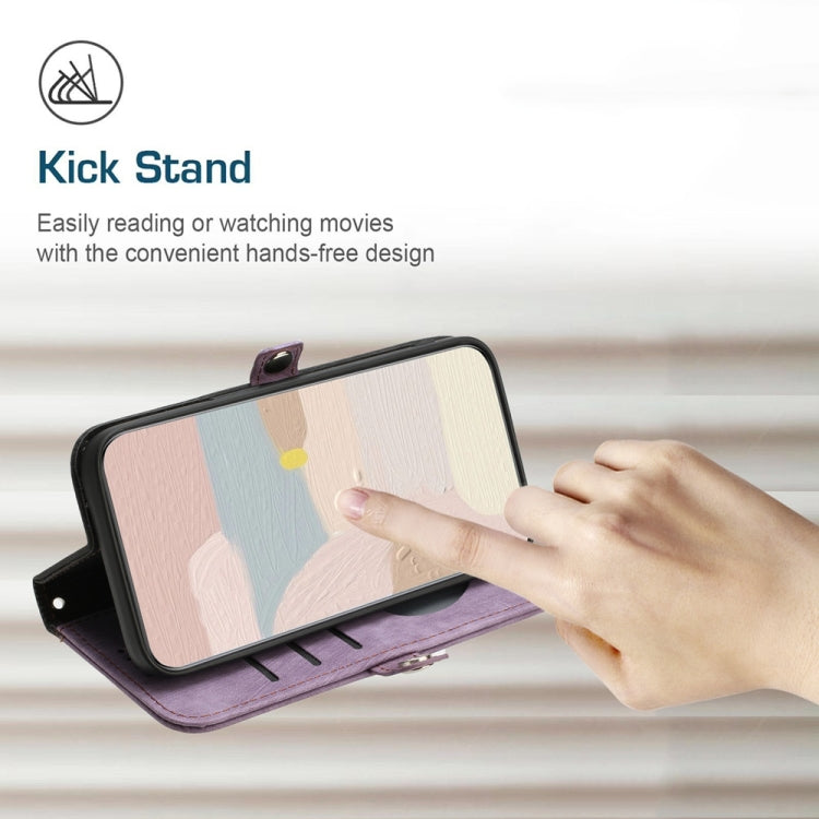 For Samsung Galaxy S25+ 5G Side Buckle Double Fold Hand Strap Leather Phone Case(Purple) - Galaxy S25+ 5G Cases by PMC Jewellery | Online Shopping South Africa | PMC Jewellery | Buy Now Pay Later Mobicred