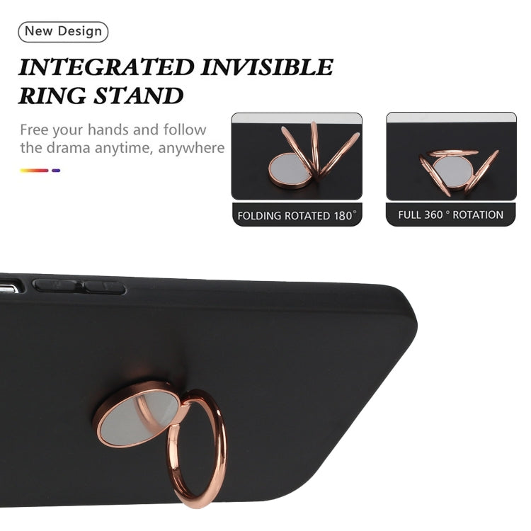 For Samsung Galaxy S25+ 5G Matte Ring Holder TPU Phone Case(Rose Gold) - Galaxy S25+ 5G Cases by PMC Jewellery | Online Shopping South Africa | PMC Jewellery | Buy Now Pay Later Mobicred