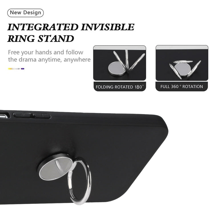 For Samsung Galaxy S25+ 5G Matte Ring Holder TPU Phone Case(Silver) - Galaxy S25+ 5G Cases by PMC Jewellery | Online Shopping South Africa | PMC Jewellery | Buy Now Pay Later Mobicred