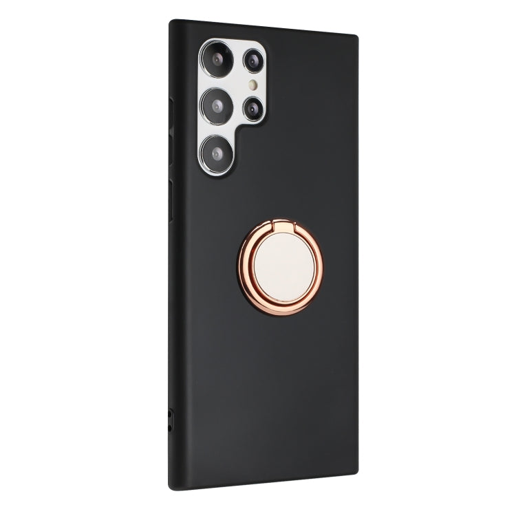 For Samsung Galaxy S25 Ultra 5G Matte Ring Holder TPU Phone Case(Rose Gold) - Galaxy S25 Ultra 5G Cases by PMC Jewellery | Online Shopping South Africa | PMC Jewellery | Buy Now Pay Later Mobicred