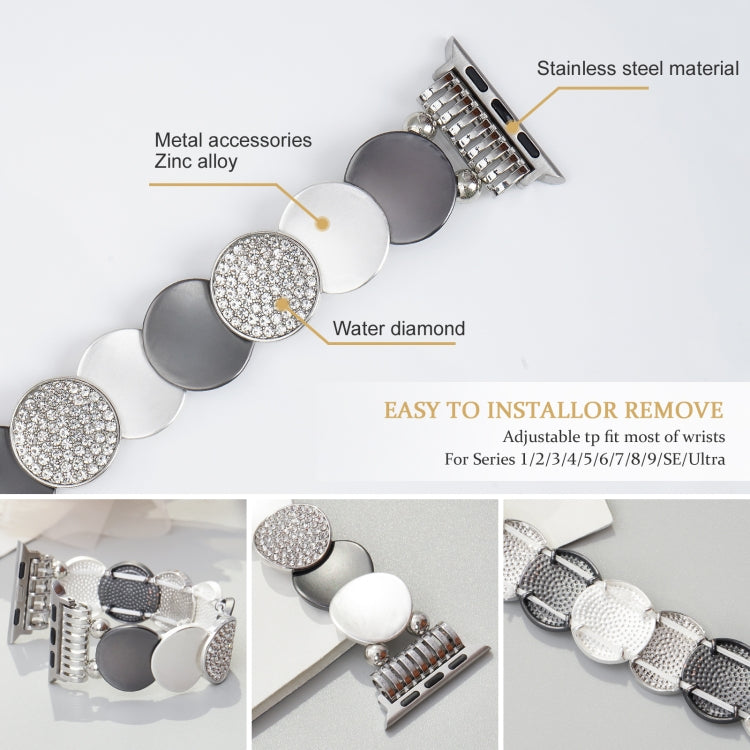 For Apple Watch 42mm / 41mm / 40mm / 38mm Alloy Chain Metal Watch Band(Silver Grey) - free shipping - PMC TechLife - Order now!