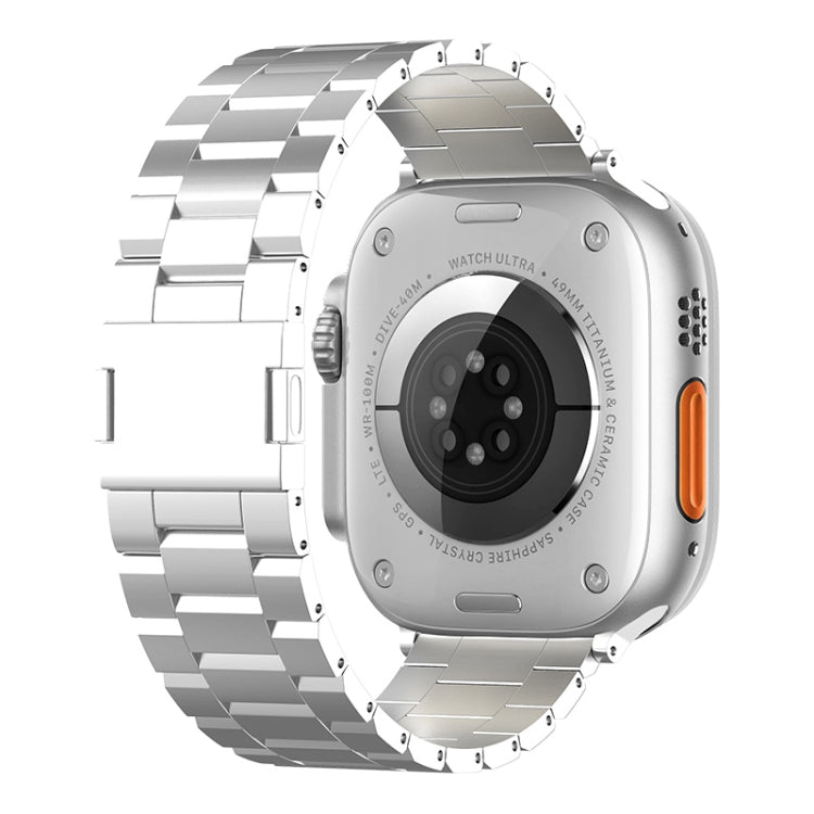 For Apple Watch 42mm / 41mm / 40mm / 38mm Tri-beads Magnetic Titanium Alloy Watch Band(Silver) - free shipping - PMC TechLife - Order now!