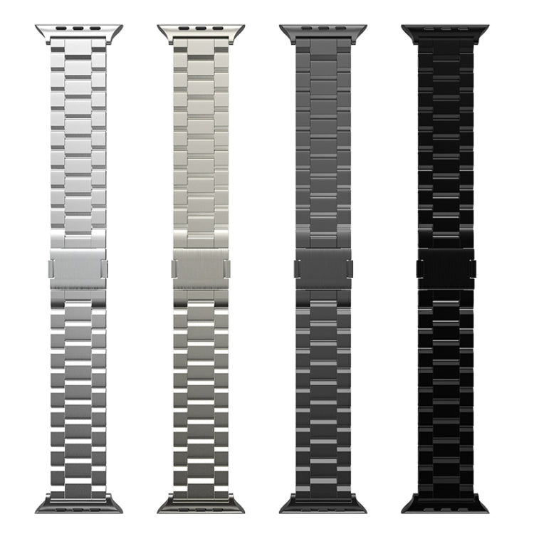 For Apple Watch 46mm / 49mm / 45mm / 44mm Tri-beads Magnetic Titanium Alloy Watch Band(Silver) - free shipping - PMC TechLife - Order now!
