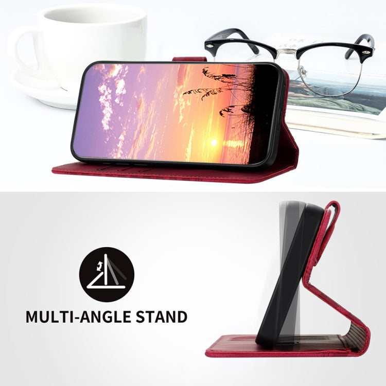 For Samsung Galaxy S25+ 5G YX0060 Elephant Head Embossed Phone Leather Case with Lanyard(Rose Red) - Galaxy S25+ 5G Cases by PMC Jewellery | Online Shopping South Africa | PMC Jewellery | Buy Now Pay Later Mobicred