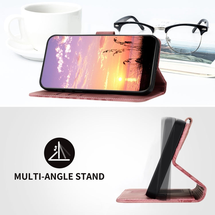 For Samsung Galaxy S25+ 5G YX0060 Elephant Head Embossed Phone Leather Case with Lanyard(Pink) - Galaxy S25+ 5G Cases by PMC Jewellery | Online Shopping South Africa | PMC Jewellery | Buy Now Pay Later Mobicred