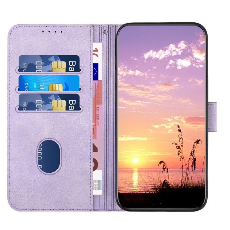 For Samsung Galaxy S25+ 5G YX0060 Elephant Head Embossed Phone Leather Case with Lanyard(Light Purple) - Galaxy S25+ 5G Cases by PMC Jewellery | Online Shopping South Africa | PMC Jewellery | Buy Now Pay Later Mobicred
