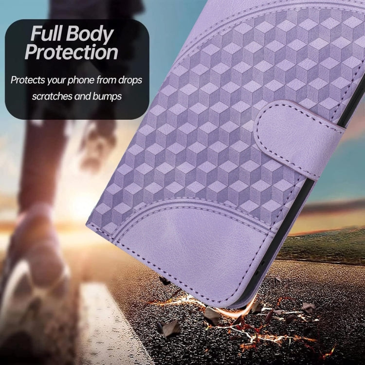 For Samsung Galaxy S25+ 5G YX0060 Elephant Head Embossed Phone Leather Case with Lanyard(Light Purple) - Galaxy S25+ 5G Cases by PMC Jewellery | Online Shopping South Africa | PMC Jewellery | Buy Now Pay Later Mobicred